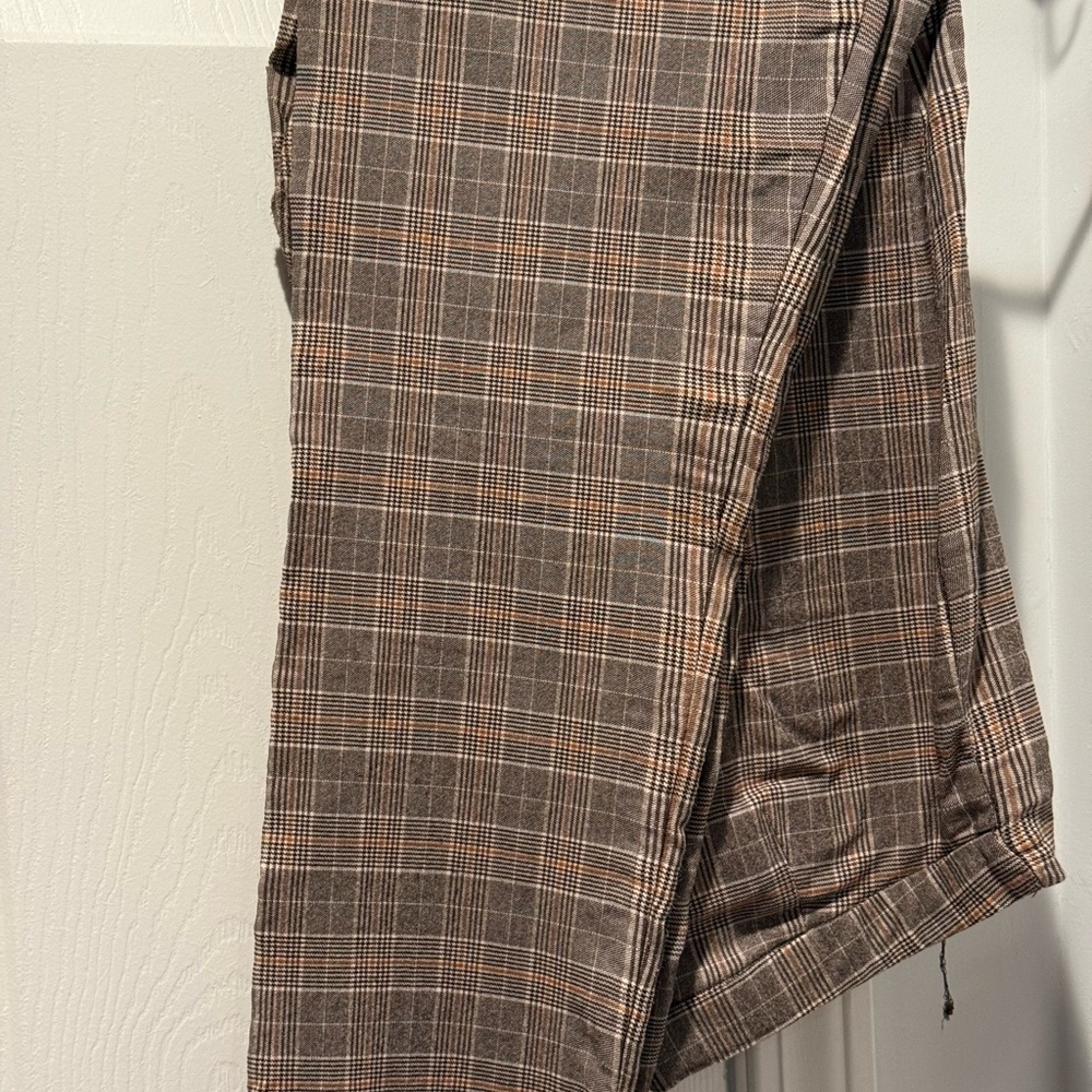 Women’s Brown Plaid Pants